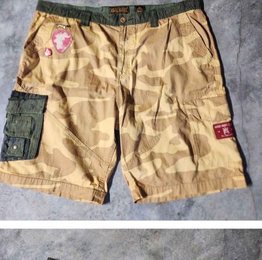 AKOO Men's Shorts 40 Cargo Camo Hunt Club Cotton Casual Outdoor Bottoms